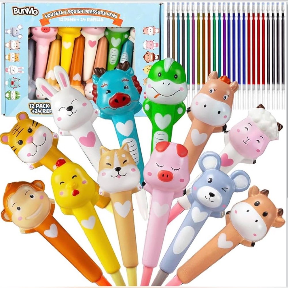 Squeeze & Squish Pressure Pens - 12 Pack